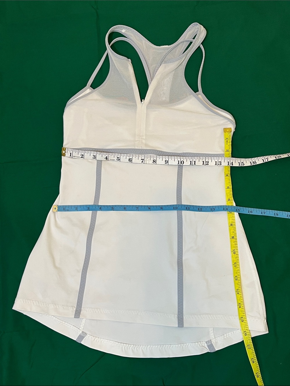 lululemon athletica White Tank Top with Gray Trim. - Picture 8 of 8